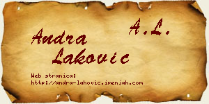 Andra Laković vizit kartica